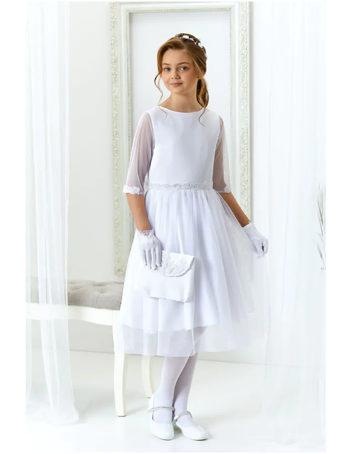Sukienka wizytowa dla dziewczynki Melek biała