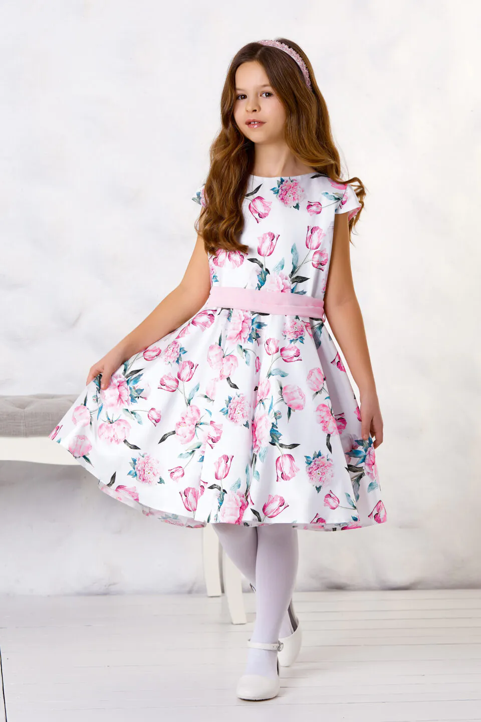 Sukienka dla dziewczynki w kwiaty Jessica