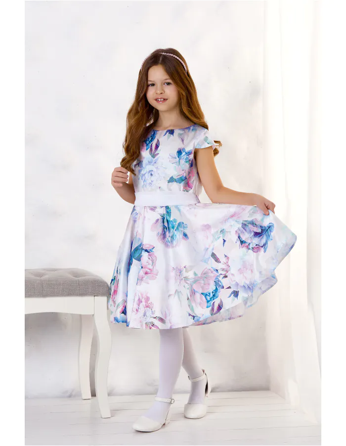 Sukienka dla dziewczynki w kwiaty Tina