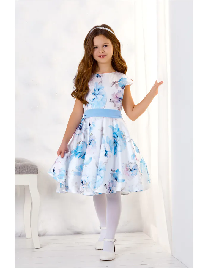 Biała, długa sukienka do komunii Sara .